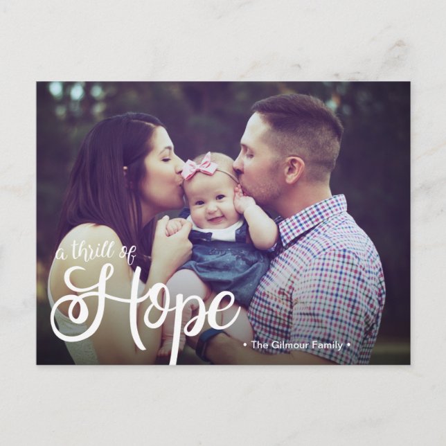 Cartes Pour Fêtes Annuelles Un frisson de Hope Famille Photo Noël (Devant)