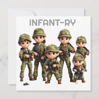 Cartes Pour Fêtes Annuelles Un Groupe D'Enfants En Camouflage De L'Armée Unifo