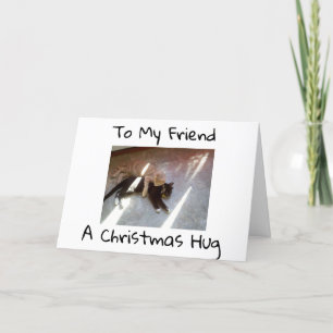 CARTES POUR FÊTES ANNUELLES UN "HUG" PUIS UN "MISTLETOE" KISS À NOËL