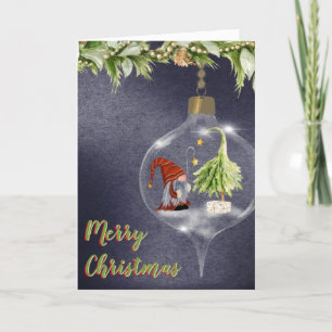 Cartes Pour Fêtes Annuelles Un joli cadeau de Noël dans une ampoule