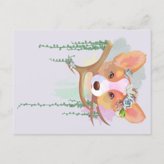 Cartes Pour Fêtes Annuelles Un joli corgi d'aquarelle | Cadeau de vacances