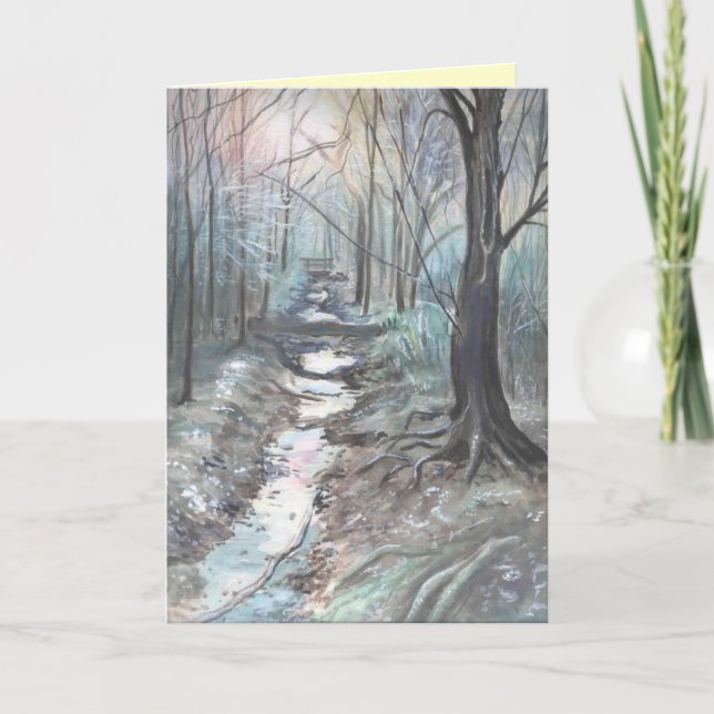 Cartes Pour Fêtes Annuelles un jour d'hivers froid (Devant)