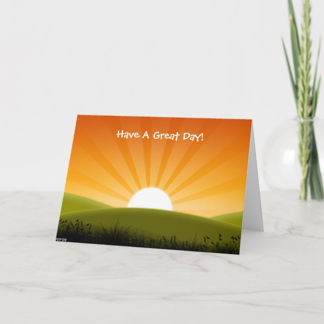 Cartes Pour Fêtes Annuelles Un jour ensoleillé (Devant)