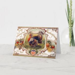 Cartes Pour Fêtes Annuelles Un joyeux Thanksgiving pour vous Sticker Vintage