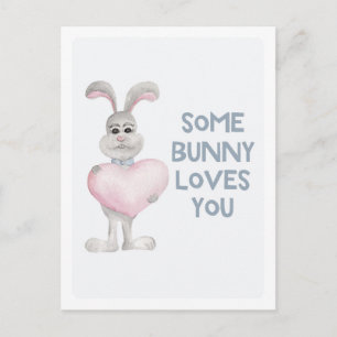 Cartes Pour Fêtes Annuelles Un lapin t'aime. Joli lapin. Véntines pour enfants