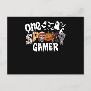 Cartes Pour Fêtes Annuelles Un léopard groovy de gamer effrayant d'Halloween