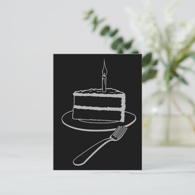 Cartes Pour Fêtes Annuelles Un magnifique morceau de gâteau Conception, Annive (Debout devant)