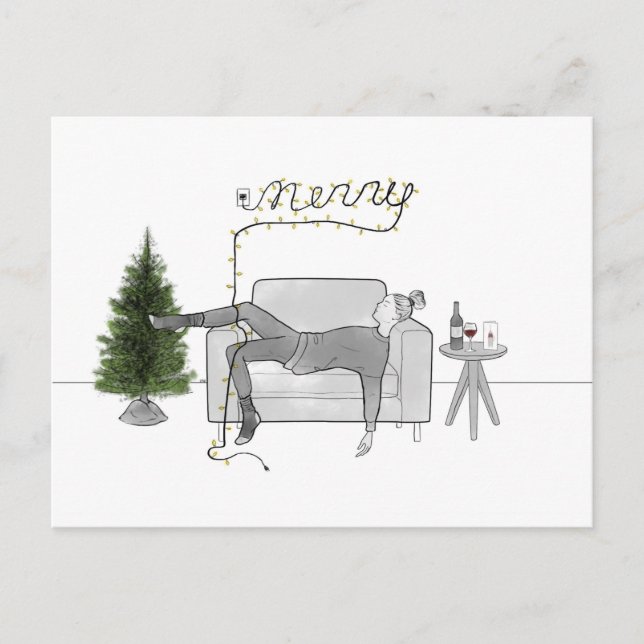 Cartes Pour Fêtes Annuelles Un Noël de fille unique (Devant)