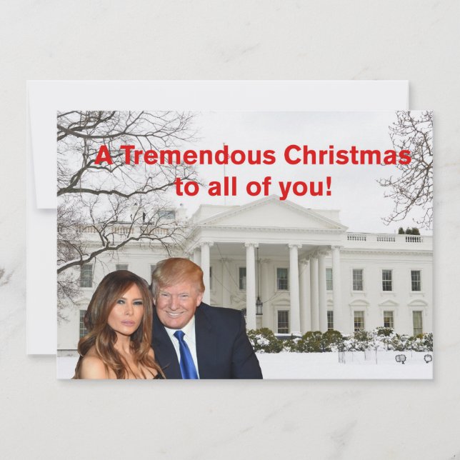 Cartes Pour Fêtes Annuelles un Noël formidable de Donald et Melania (Devant)