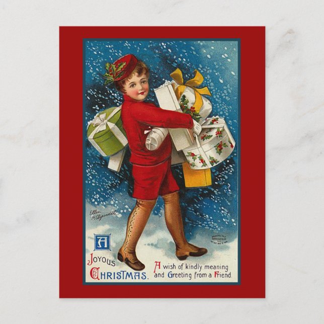 Cartes Pour Fêtes Annuelles "Un Noël joyeux" (Devant)