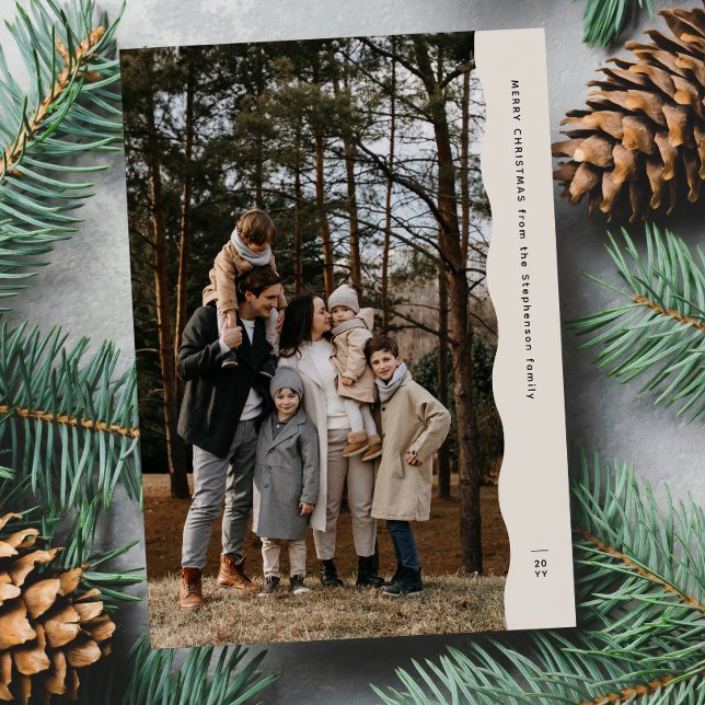 Cartes Pour Fêtes Annuelles Un Noël simple et moderne à deux photos (Créateur téléchargé)