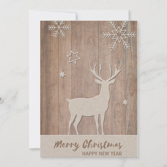 Cartes Pour Fêtes Annuelles Un Noël très cerf (Devant)