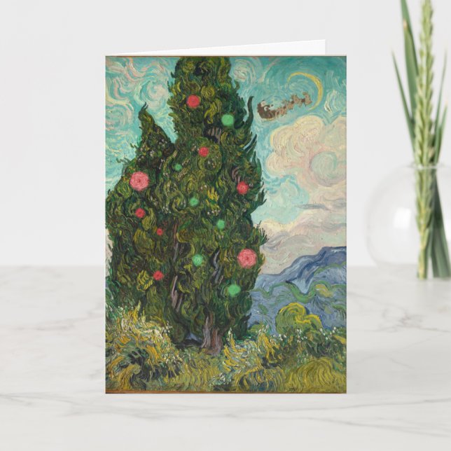 Cartes Pour Fêtes Annuelles Un Noël Van Gogh (Devant)