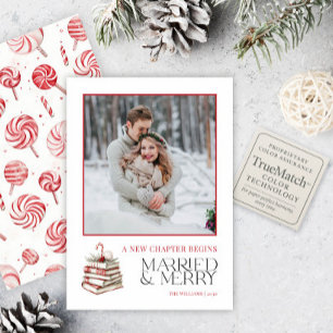 Cartes Pour Fêtes Annuelles Un nouveau chapitre Marié & Joyeux Sucre de canne 
