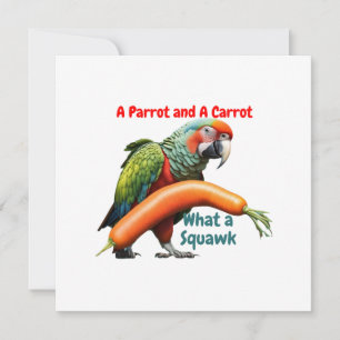 Cartes Pour Fêtes Annuelles Un Perroquet Et Une Carotte