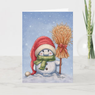 Cartes Pour Fêtes Annuelles Un Petit Snowman