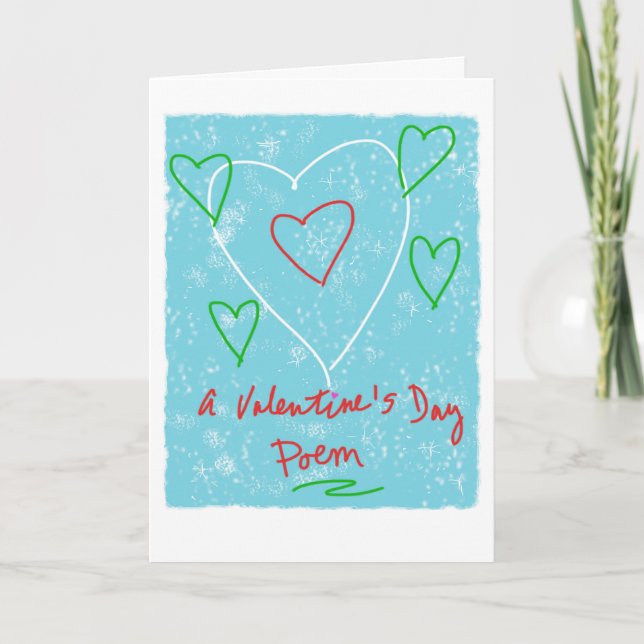 Cartes Pour Fêtes Annuelles Un poème de Saint-Valentin (Devant)