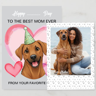 Cartes Pour Fêtes Annuelles Un Rhodesian adorable lors d'une occasion spéciale