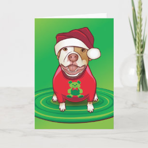 Cartes Pour Fêtes Annuelles Un taureau à pois dans un timon d'ours