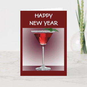 CARTES POUR FÊTES ANNUELLES UN TOAST À UN "HEUREUX NOUVEL AN"