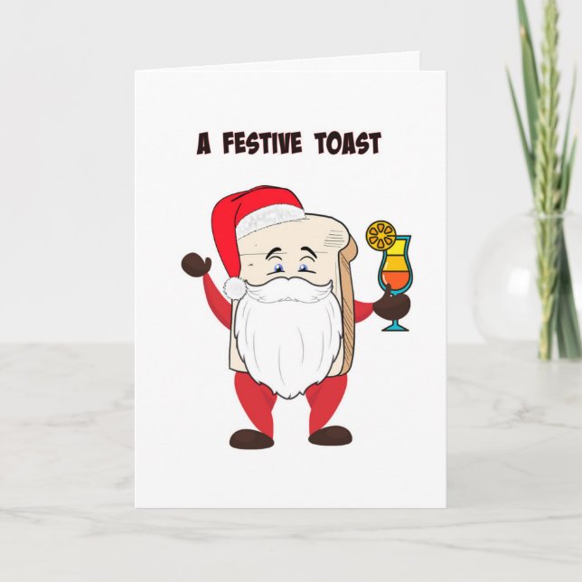 Cartes Pour Fêtes Annuelles Un toast de fête (Devant)