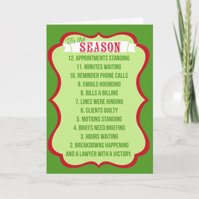 Cartes Pour Fêtes Annuelles Un très avocat Noël (Devant)