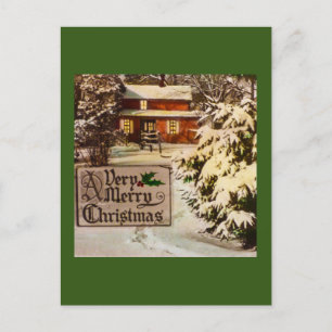 Cartes Pour Fêtes Annuelles Un très joyeux Noël classique hiver traditionnel