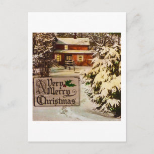 Cartes Pour Fêtes Annuelles Un très joyeux Noël classique hiver traditionnel