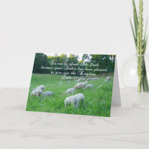 Cartes Pour Fêtes Annuelles Un troupeau de verset Bible-Mouton.