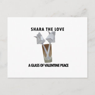 Cartes Pour Fêtes Annuelles Un verre de paix valentine.