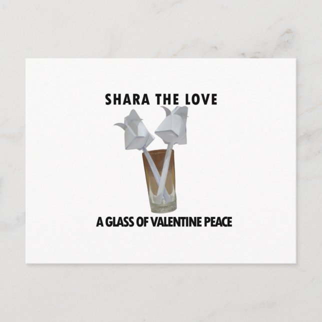 Cartes Pour Fêtes Annuelles Un verre de paix valentine. (Devant)