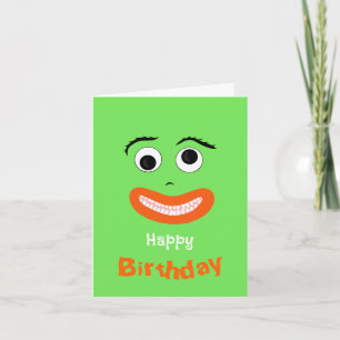 Cartes Pour Fêtes Annuelles Un visage souriant et drôle