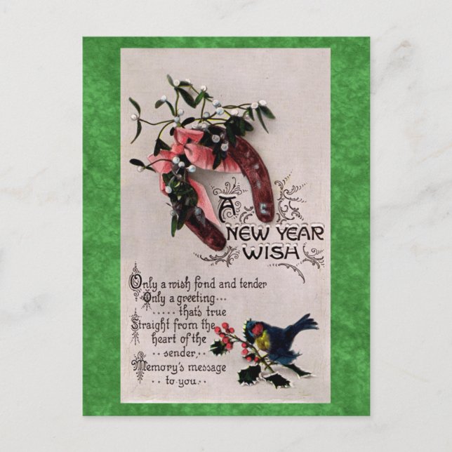 Cartes Pour Fêtes Annuelles Un voeu de Nouvel An (Devant)