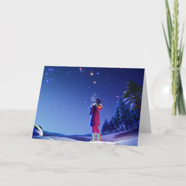 Cartes Pour Fêtes Annuelles Un vœu de vacances doux et tendre (Devant)