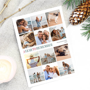 Cartes Pour Fêtes Annuelles Une année à retenir Année d'évaluation Collage p