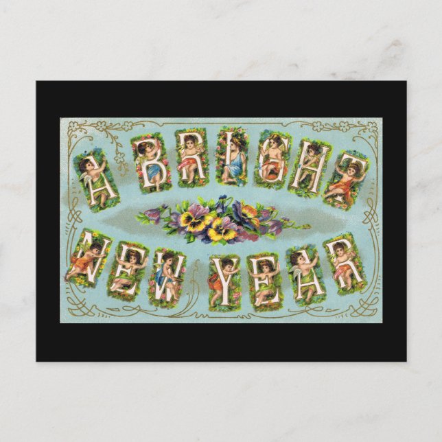 Cartes Pour Fêtes Annuelles Une année brillante (Devant)