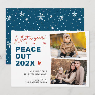 Cartes Pour Fêtes Annuelles Une année de paix 2024 Snowflakes Photo