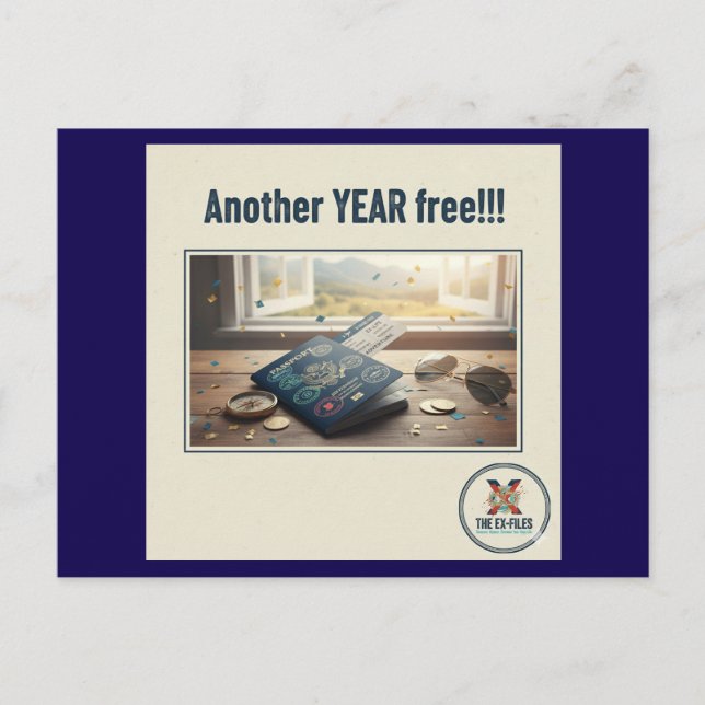 Cartes Pour Fêtes Annuelles Une autre année libre (M) (Devant)