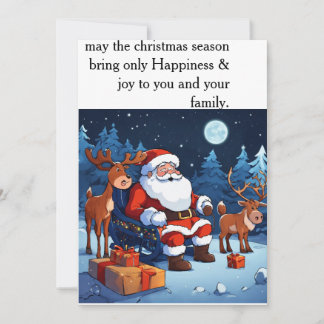 Cartes Pour Fêtes Annuelles "Une Bénédiction de Noël remplie par la famille"