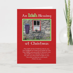 Cartes Pour Fêtes Annuelles Une bénédiction irlandaise à Noël
