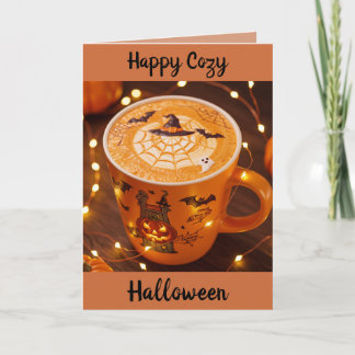 Cartes Pour Fêtes Annuelles Une Coupe D'Halloween Cosy