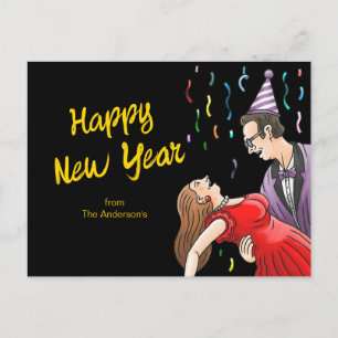 Cartes Pour Fêtes Annuelles Une danse joyeuse pour la fête du Nouvel An