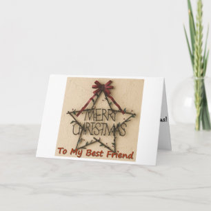 CARTES POUR FÊTES ANNUELLES UNE ÉTOILE DE NOËL POUR LE MEILLEUR AMI DE NOËL