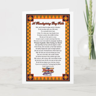 Cartes Pour Fêtes Annuelles Une fable de jour de thanksgiving
