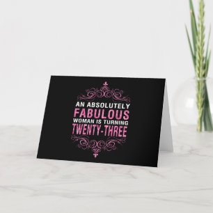 Cartes Pour Fêtes Annuelles Une Femme Absolument Fabuleuse A Trente Et Un Ans