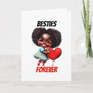 Cartes Pour Fêtes Annuelles Une fille afro-américaine assigne pour toujours de