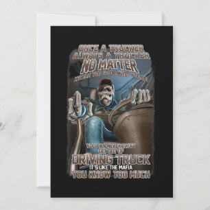 Cartes Pour Fêtes Annuelles Une Fois Un Trucker Toujours Un Don De Trucker Pou