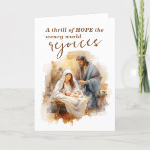 Cartes Pour Fêtes Annuelles Une frisson d'espoir Noël Carol et Nativité