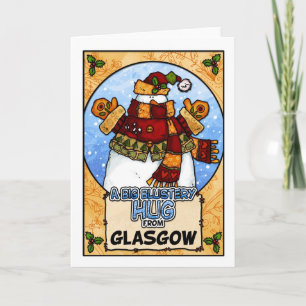 Cartes Pour Fêtes Annuelles Une grande étreinte violente de Glasgow