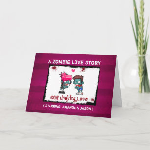 Cartes Pour Fêtes Annuelles Une histoire d'amour zombie Saint-Valentin